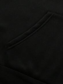 Manfinity EMRG Nam Quá lớn Lá thư & Miệng In Hoodie Với Túi kangaroo - màu đen - Xem 4