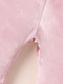 SHEIN 女嬰字母刺繡絲絨連帽衫&吊帶上衣&喇叭褲 - 粉色 - 查看 7