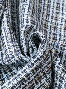 SHEIN LUNE Plus Plaid Print Drop Shoulder Button Front Coat - Multicolor - View 3