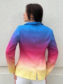 SHEIN Privé Blazer de ombré con botón