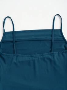 Sweetra Robe longue femme tenue cami avec plissé et ourlet sirène unie
