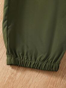 Teen Girl Solid Belted Shirt Jumpsuit