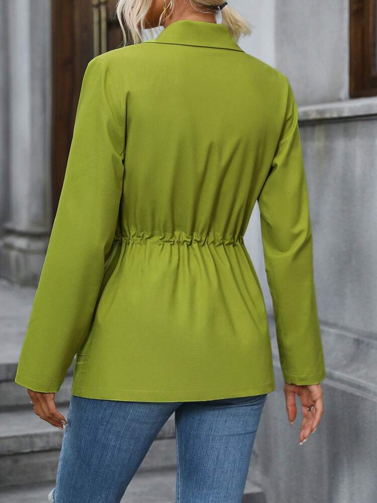 Lapel Neck Double Breasted Blazer Fall Cloth For Women