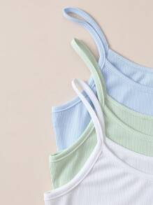 SHEIN Unity 3入組吊帶連體衣和3入組翻蓋口袋衛褲 - 彩色 - 查看 4