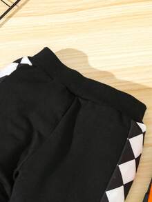 Baby Boy Car & Figure Graphic Sweatshirt & Chevron Print Sweatpants - Black - View 5