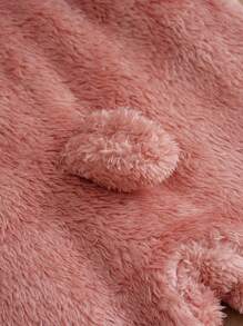 H HIBOBI 嬰兒男女通用冬季保暖長袖可愛3D熊耳連體褲 (帽內襯無定位) - 粉色 - 查看 5