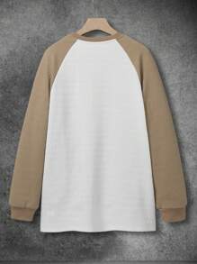 Claim Dot Sudadera Holgada Con Estampado De Letras Y Hombros Caídos Para Hombre - Blanco - Ver 2