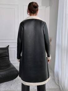 Ladies' Teddy Fleece Patchwork Jacket
