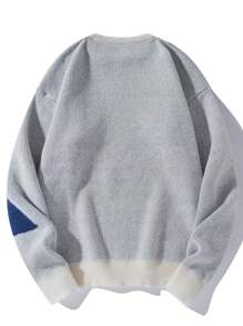 Manfinity Hypemode Men Letter Pattern Drop Shoulder Sweater