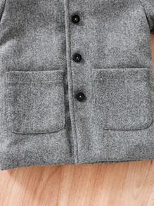 男嬰雙口袋毛絨內襯連帽外套無毛衣 - 彩色 - 查看 4