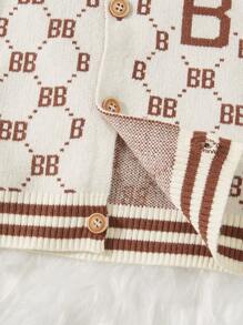 Babyjongen Letterpatroon Raglan mouw Cardigans