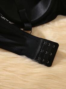 حمالة صدر دانتيل متباين اللون حلقة معدني مقاس كبير - متعدد الألوان - مشاهدة 6