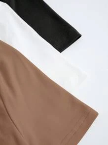 SHEIN Unity 3入組素色短款T恤 - 彩色 - 查看 4