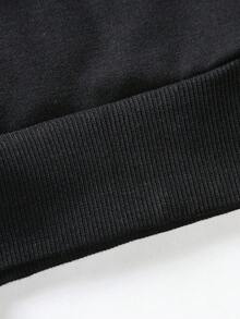 Manfinity EMRG Nam Đồ họa Chữ cái Dây rút Áo Hoodie & Quần thể thao - màu đen - Xem 4