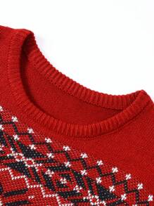 Manfinity Homme 男士幾何圖案套頭毛衣 - 彩色 - 查看 6