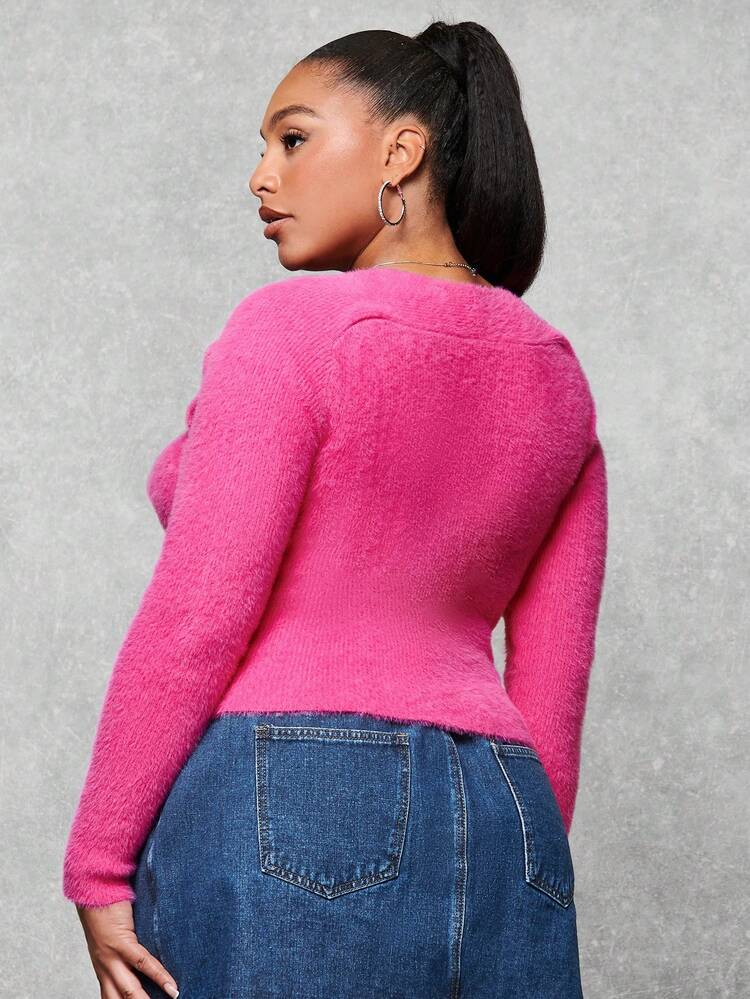 Plus Cold Shoulder Sweater