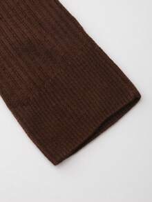 Manfinity Homme Men Solid Ribbed Knit Sweater - Coffee Brown - View 3