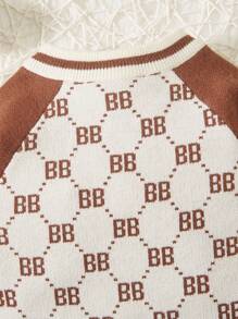 Babyjongen Letterpatroon Raglan mouw Cardigans