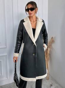 Ladies' Teddy Fleece Patchwork Jacket