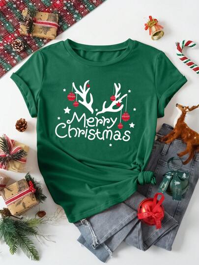INAWLY Christmas Print Tee
