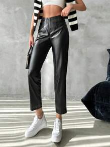 RueChic Carrot Cropped Pants - Black - View 4