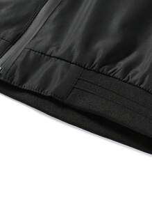 Manfinity Homme Nam Đồ họa Chữ cái Khối màu áo có mũ Áo khoác - màu đen - Xem 4