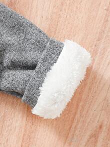 男嬰雙口袋毛絨內襯連帽外套無毛衣 - 彩色 - 查看 3