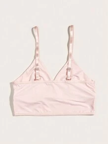 Plus Solid Wireless Bra - Baby Pink - View 2