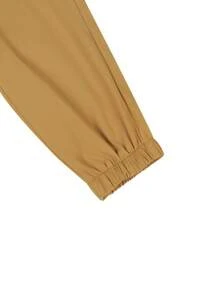 Manfinity LEGND Men Flap Pocket Drawstring Waist Cargo Pants - Khaki - View 6