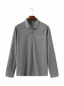 Manfinity Homme Men Contrast Trim Collar Work Polo Shirt, For Husband & Daddy