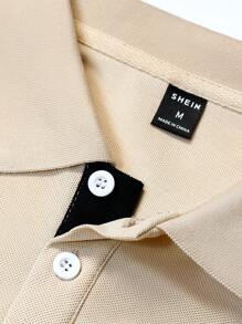 Manfinity Homme 男士拼接邊POLO衫