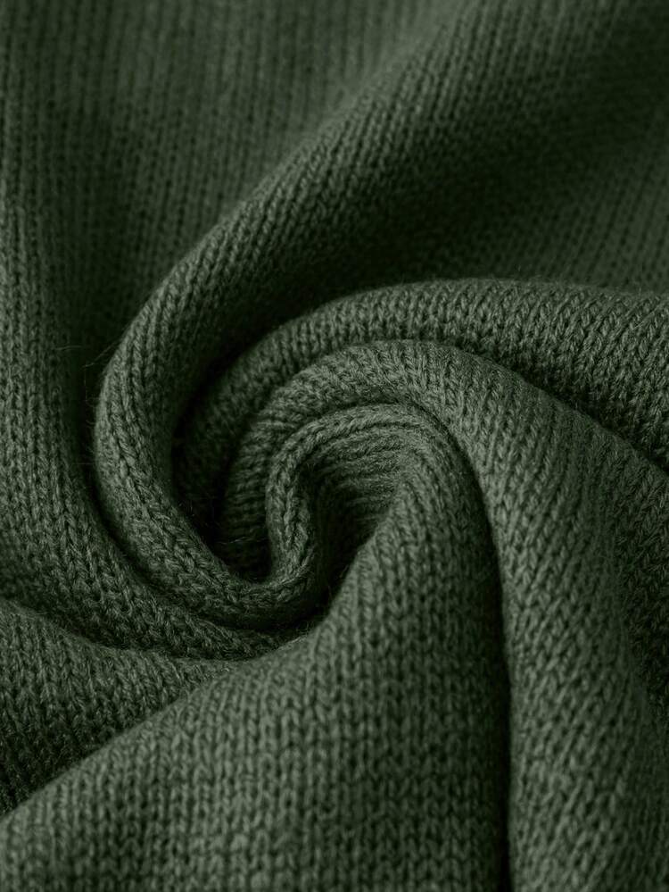 Plus Flare Sleeve Drop Shoulder Popcorn Knit Sweater, Winter Knit Pullover Fall Sweater