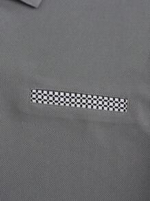 Manfinity Homme Men Contrast Trim Collar Work Polo Shirt, For Husband & Daddy