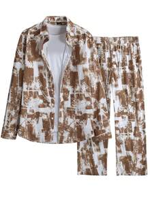 Manfinity 男士紮染襯衫和褲子不帶T恤 - 彩色 - 查看 5