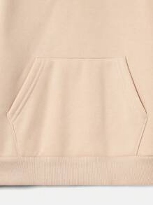 RueChic Tween Boy Japanese Letter & Wave Graphic Hoodie - Apricot - View 3