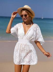 Swim Vcay Áo che Nữ màu trơn - trắng - Xem 1