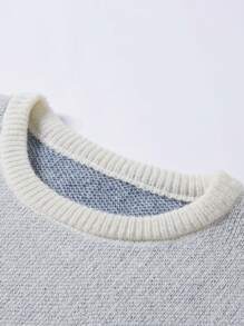 Manfinity Hypemode Men Letter Pattern Drop Shoulder Sweater