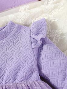 Đứa bé gái Viền Ruffle Váy lưới che phủ - Nhiều màu - Xem 5