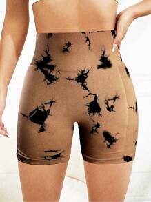 Easithlete 3 piezas Shorts deportivos de tie dye - Multicolor - Ver 2