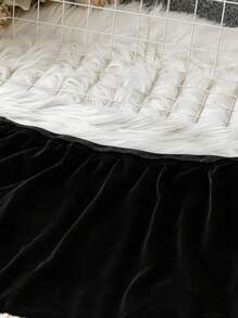 SHEIN Clasi Talla grande Vestido de malla de hombros descubiertos brillante