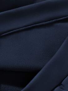 SHEIN LUNE Sudadera con capucha y pantalón de chándal forrado térmico con cordón - Azul Marino - Ver 6