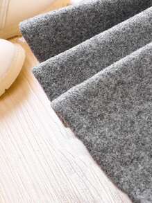 女嬰毛茸邊荷葉袖蝴蝶結細節洋裝