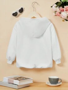 Vitoria Brayner Sudadera con capucha de manga larga, gruesa y casual para niña artista, ideal para días festivos, primavera y entrenamiento