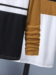 SHEIN Tween Boy 2pcs Fashionable Round Neck Short Sleeve T-Shirt, Casual And Comfortable With Simple Splicing Design Chic Outfits For Autumn/Winter - Multicolor - View 4