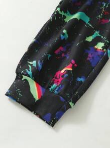 SHEIN 女小童人像圖案連帽衫和運動褲 - 彩色 - 查看 6