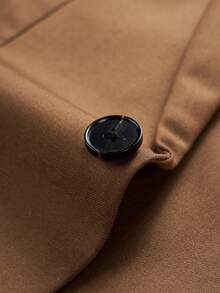 Manfinity Mode 男士純色單排扣商務西裝外套 - 咖啡棕 - 查看 5
