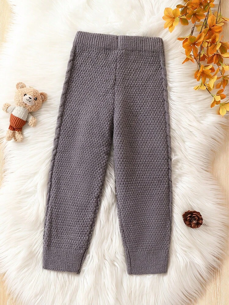 Young Boy Cable Knit Pants