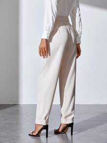 SHEIN Tall 女士褶皺修身長褲