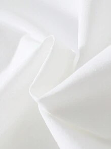 SHEIN Tween Girl Ruffle Trim Button Front Shirt - Sweet And Fresh Style, Lotus Leaf Decoration, Button Front Design, Soft And Comfortable - White - View 5