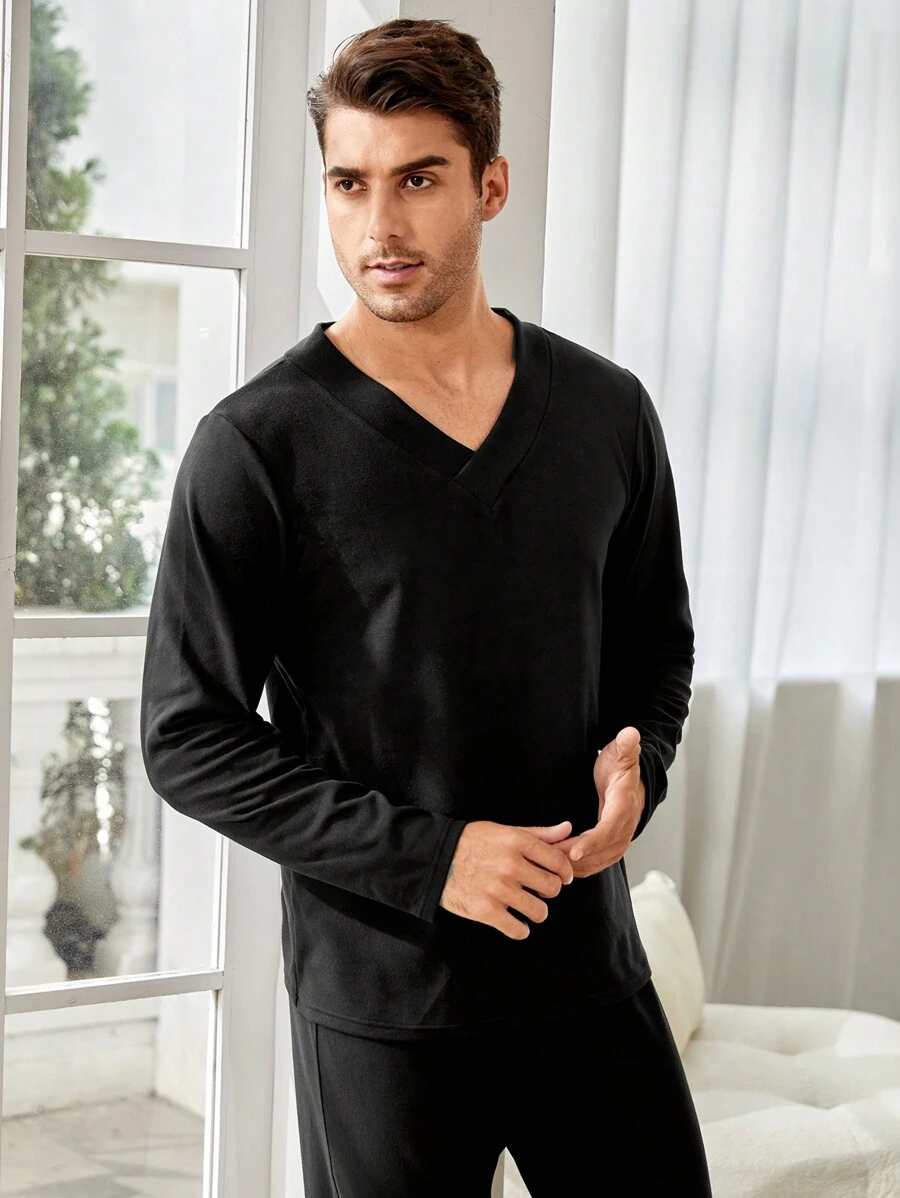 Mężczyźni Jednolity V Dekolt Bielizna Termiczna Komplety Biżuterii